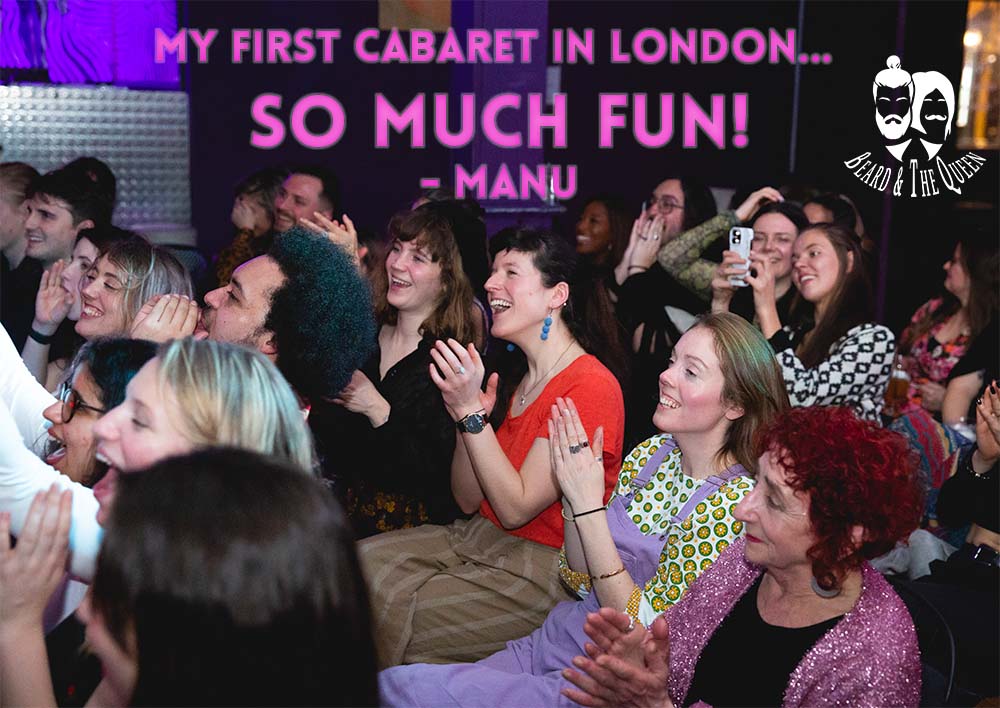 happy audience at beard and the queen calamity cabaret
